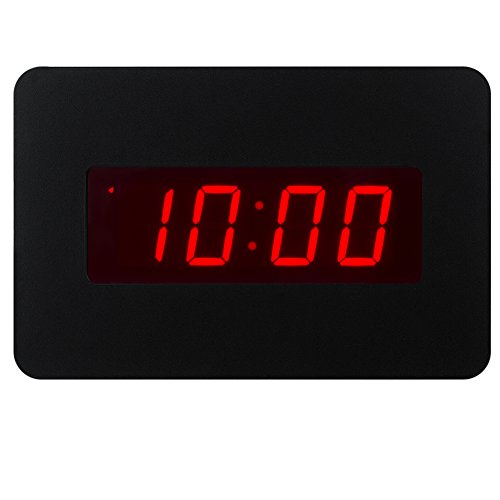ChaoRong Reloj despertador con LED digital Reloj de pared solo para el dormitorio con batería (Negro)