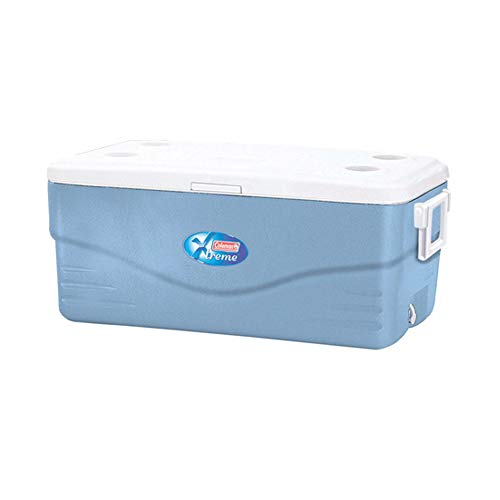 Coleman 100Qt Xtreme - Nevera de acampada, tamaño 90 L, color azul / blanco Coleman 100Qt Xtreme - Nevera de acampada, tamaño 90 L, color azul / blanco