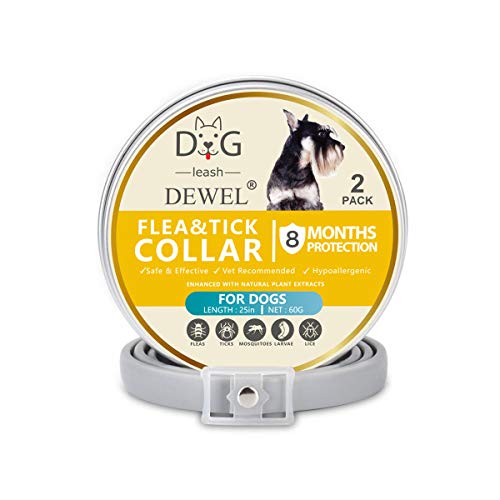 Dewel 2pcs Collar Antiparasitos Perros/Gatos Contra Pulgas,Garrapatas y Mosquitos,Tamaño Ajustable e Impermeable para Mascota Pequeño Mediano Grandes Dewel 2pcs Collar Antiparasitos Perros/Gatos Contra Pulgas,Garrapatas y Mosquitos,Tamaño Ajustable e Impermeable para Mascota Pequeño Mediano Grandes