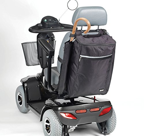 Drive Medical - Bolsa para bastón y muleta para scooter para discapacitados (negro)