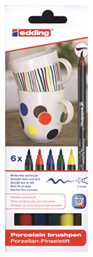 edding 4200-6-S-000 - Estuche con 6 rotuladores para porcelana, multicolor edding 4200-6-S-000 - Estuche con 6 rotuladores para porcelana, multicolor