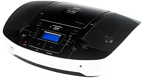 Elbe GPM-225-BT - Radio CD con MP3, USB y Bluetooth, color blanco y negro