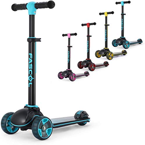 Fascol Patinete de Tres Ruedas para Niños de 3 a 12 Años, Luces LED, Scooter Plegable y Barra Ajustable en T, Carga Máxima 60 kg, (Azul Oscuro) Fascol Patinete de Tres Ruedas para Niños de 3 a 12 Años, Luces LED, Scooter Plegable y Barra Ajustable en T, Carga Máxima 60 kg, (Azul Oscuro)