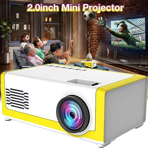 FengJ Mini proyector Portable, Proyector de Cine en casa de Alta definición de la Ayuda 1080P AV USB Beamer Bolsillo portátil Proyector del Teatro casero