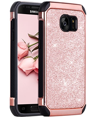 Funda Samsung Galaxy S7, BENTOBEN Ultra Delgada Resistente Cáscara Case Cover Brillante Anti-golpes Durable Hard PC + TPU Suave Regalos Cumpleaños Fundas para Samsung S7(5.1 Pulgada)