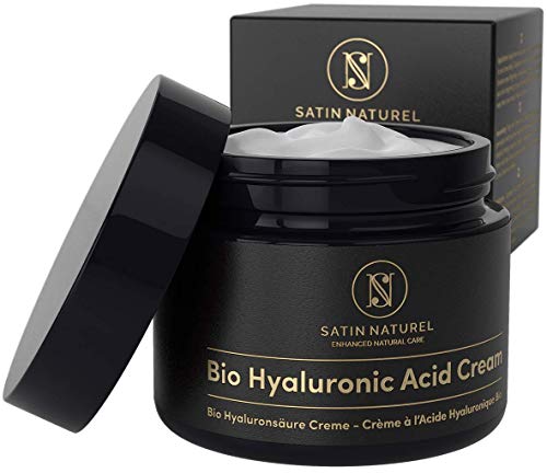 GANADOR 2020* Crema Facial de Acido Hialuronico Puro ORGÁNICA 50 ml - Crema Antiarrugas para Mujer con Aloe Vera y Vitamina E - Usar con un Serum Facial - Cremas Faciales para Contorno de Ojos