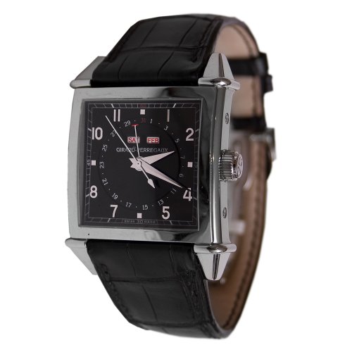 Girard Perregaux Vintage 1945 25810 – 11 – 651-ba6 a Gents Negro 32 mm Reloj de cuero