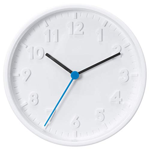 Ikea 003.741.36 STOMMA - Reloj de pared (mecanismo de cuarzo, 20 cm), color blanco