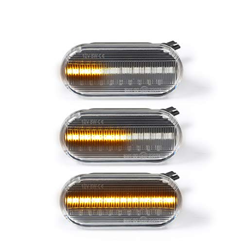 Intermitentes laterales LED OZ-LAMPE 2 X dinámica LED Intermitentes laterales ámbar 18 SMD con CAN-bus Libre de errores clara para V-W Bora Golf 3/4 Passat 3B Polo 6N VentoT5 S-EAT F-ord S-koda Intermitentes laterales LED OZ-LAMPE 2 X dinámica LED Intermitentes laterales ámbar 18 SMD con CAN-bus Libre de errores clara para V-W Bora Golf 3/4 Passat 3B Polo 6N VentoT5 S-EAT F-ord S-koda