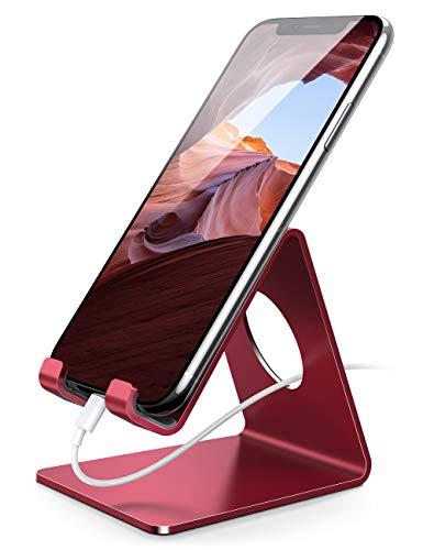 Lamicall Soporte Móvil, Soporte Teléfono : Soporte Dock Base para Teléfono e Smartphones para Phone XS XS MAX XR X 8 7 6 Plus 5 4, Nintendo Switch, Samsung S8 S7, Huawei, Otras Smartphones - Rojo Lamicall Soporte Móvil, Soporte Teléfono : Soporte Dock Base para Teléfono e Smartphones para Phone XS XS MAX XR X 8 7 6 Plus 5 4, Nintendo Switch, Samsung S8 S7, Huawei, Otras Smartphones - Rojo