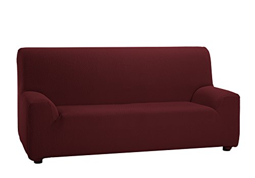 Martina Home Tunez - Funda elástica para sofá, Burdeos, 3 Plazas (180-240 cm)