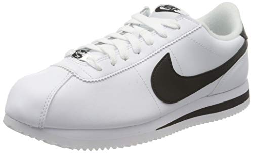 Nike Men's Cortez Basic Leather Shoe, Zapatillas de Trail Running para Hombre, Multicolor (White/Black/Metallic Silver 100), 38.5 EU