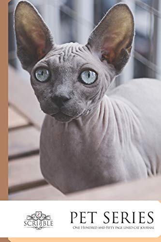 One Hundred and Fifty page lined Cat Journal: | Sphynx Cat Grey Eyes | Cat Journal 150-page Lined notebook with individually numbered pages and ... Glossy color cover. Classical/Modern design.