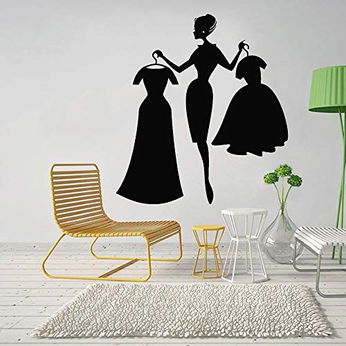 Online Tatuajes de pared Chica de moda Compras Tienda de ropa Vestido interior Decoración de vinilo | Vinilo decorativo 42x46 cm Online Tatuajes de pared Chica de moda Compras Tienda de ropa Vestido interior Decoración de vinilo | Vinilo decorativo 42x46 cm