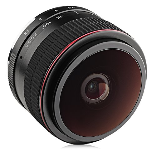 Opteka 6,5 mm f/2 HD MC enfoque Manual objetivo ojo de pez para Sony E Monte APS-C formato digital cámaras