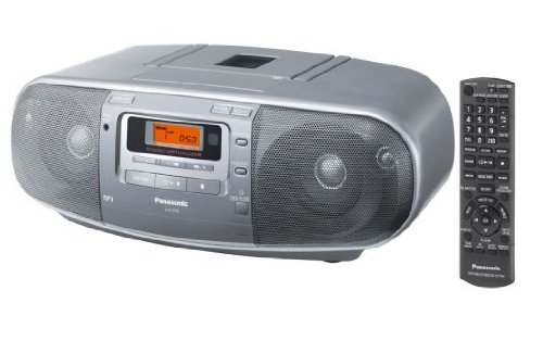 Panasonic RX-D50AEG-S - Reproductor de CD, radio, casete (60 W RMS, radio FM/AM), color plateado