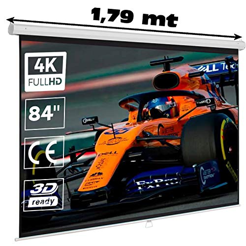 Pantalla de proyeccion Manual Luxscreen 84" Pulgadas, área Visible Blanca 165 x 124cm , cajetin de 1,80 Metros Pantalla de proyeccion Manual Luxscreen 84" Pulgadas, área Visible Blanca 165 x 124cm , cajetin de 1,80 Metros