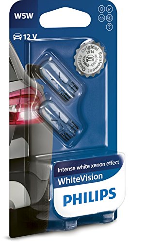 Philips 12961NBVB2 WhiteVision Efecto xenón W5W Lámpara automática, doble ampolla