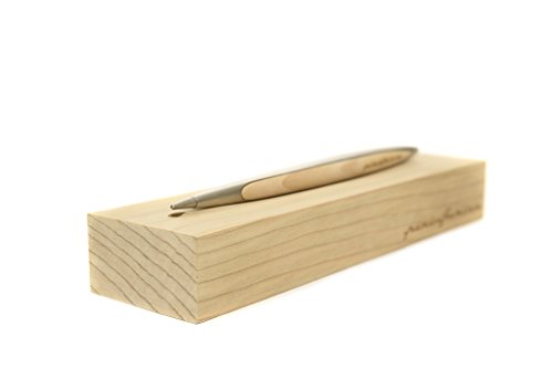 Pininfarina Cambiano Stilo con punta de Ethergraf -caja de madera de cedro multisensorial-Aluminio satinado