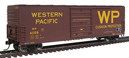 Pista H0 - vagón plataforma 50' furgón Western Pacific