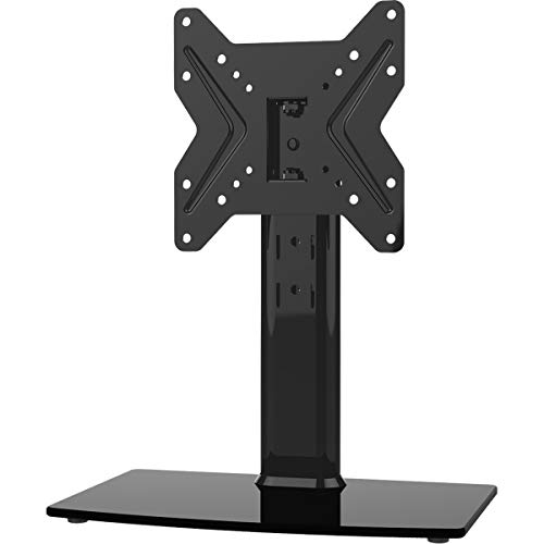 Soporte de TV Giratorio Universal/Base de Mesa Soporte de TV para televisores de 19 a 39 Pulgadas con Giratorio de 90 Grados, Altura Ajustable de 4 Niveles,Capacidad hasta 45kgs