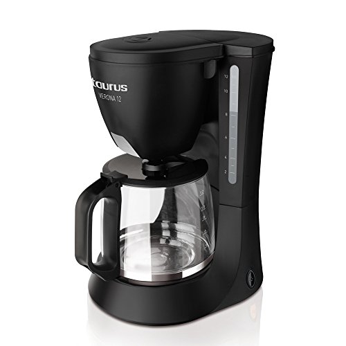 taurus Cafetera Goteo Verona 12, 680 W, 1.2 litros, plástico, Negro