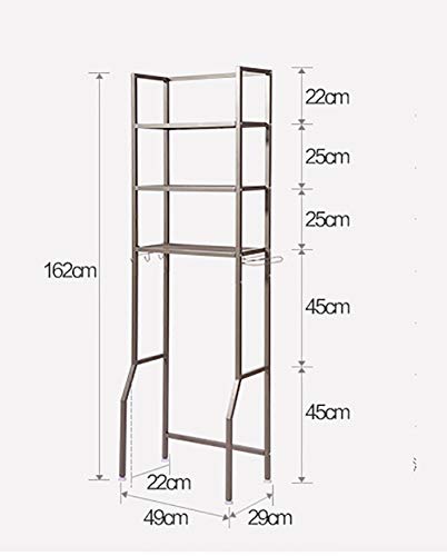 TJZY Estante de almacenamiento multifuncional para el baño Adecuado para lavabos sobre inodoro Estantes para parcelas Estanterías de estanterías Estante de almacenamiento Tipo de piso Tres capas c