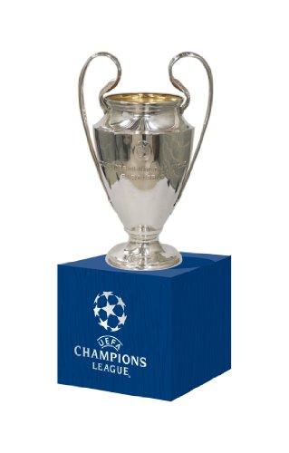 UEFA UEFA-CL-45-HP Réplica Liga de Campeones Encendido Madera Pedestal, Unisex-Adult, Metal, Trofeo 45 Mm