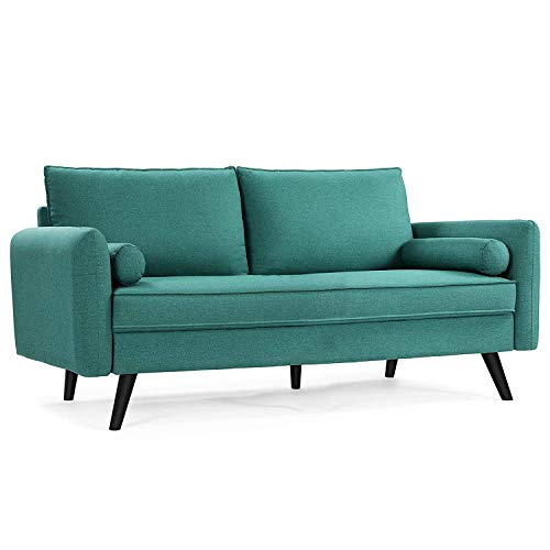 VASAGLE Sofá 3 Plazas, Imitación Tela de Lino, 180 x 82 x 83 cm, para Apartamento Pequeño, Habitación de Adolescentes, Marco de Madera, Fácil Instalación, Verde Esmeralda LCS10GN VASAGLE Sofá 3 Plazas, Imitación Tela de Lino, 180 x 82 x 83 cm, para Apartamento Pequeño, Habitación de Adolescentes, Marco de Madera, Fácil Instalación, Verde Esmeralda LCS10GN