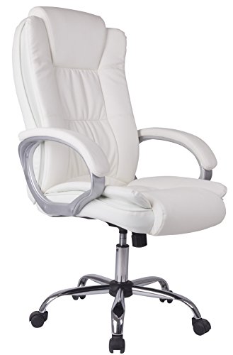 Venta Stock Confort 2 - Sillón de Oficina elevable y reclinable, Piel sintética, Color Blanco