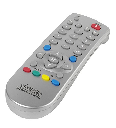 Vivanco Universal 2in1 TV/DVB - Mando a distancia universal para TV, plateado Vivanco Universal 2in1 TV/DVB - Mando a distancia universal para TV, plateado