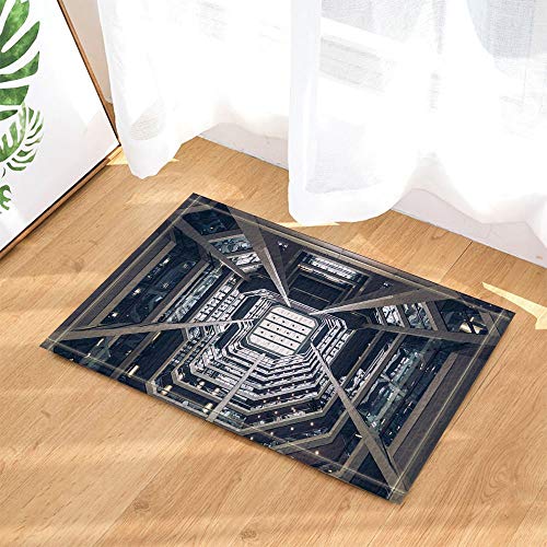 YYAANNGG Edificio del Centro Comercial Ascensor Eje Alfombra de baño Piso Antideslizante Entrada Exterior Interior Puerta Delantera Alfombra 80X50CM Accesorios de baño