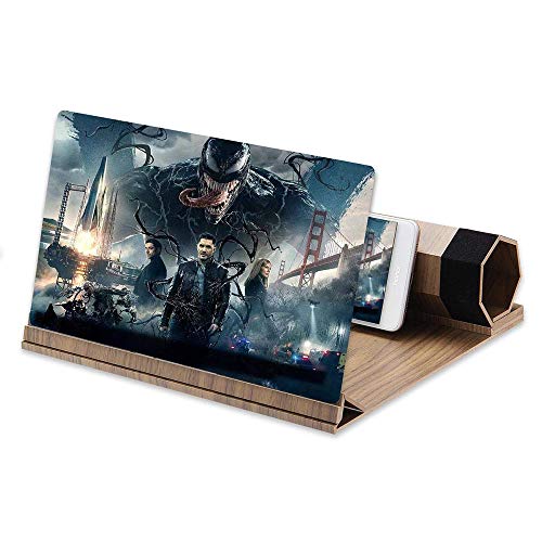 12 'Lupa de pantalla, pantalla de teléfono móvil plegable de grano de madera sólida, adecuada para ver videos de películas en todos los teléfonos inteligentes 12 'Lupa de pantalla, pantalla de teléfono móvil plegable de grano de madera sólida, adecuada para ver videos de películas en todos los teléfonos inteligentes