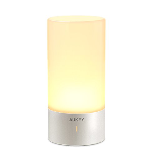 AUKEY Lámpara de Mesa, Regulable Lámpara de Noche de Atmósfera con Sensor de Tacto, Lámpara de Tabla de Decoración con Modo RGB y Luz Blanca Caliente, 256 Luces de Color AUKEY Lámpara de Mesa, Regulable Lámpara de Noche de Atmósfera con Sensor de Tacto, Lámpara de Tabla de Decoración con Modo RGB y Luz Blanca Caliente, 256 Luces de Color