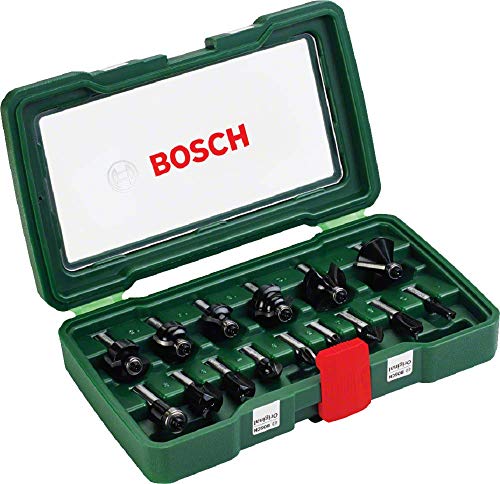 Bosch - Pack de 15 fresas con inserción de 8 mm Bosch - Pack de 15 fresas con inserción de 8 mm