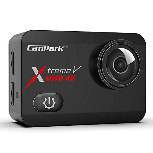 Campark X30 Cámara Deportiva 4K/60fps WiFi 20MP Pantalla Táctil EIS Camara Acuatica Sumergible Agua de 40M con 2×1350mAh Baterías y Cargador, Múltiples Accesorios Kit Compatible con gopro