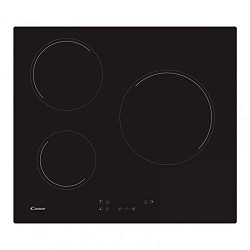 Candy CH63CC Encimera vitrocerámica 3 zonas de cocción, ancho 60 cm, 10 niveles potencia, 5.5 kW, negro Candy CH63CC Encimera vitrocerámica 3 zonas de cocción, ancho 60 cm, 10 niveles potencia, 5.5 kW, negro
