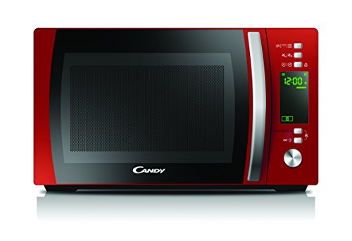 Candy CMXG20DR Microondas con Grill y Cook In App, Capacidad 20L, 40 Programas Automáticos, Plato giratorio 24,5cm, 700 W, 20 litros, Rojo