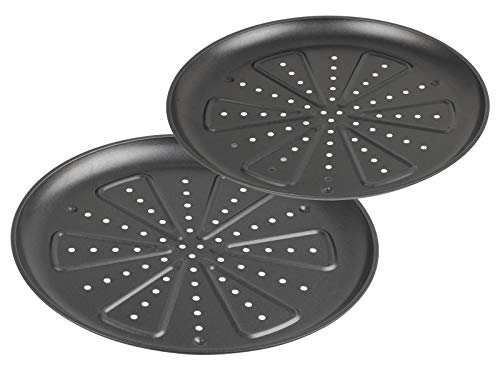 CHG 9776-46 Bandeja para Hornear Pizza, 2 Piezas, Diámetro: Aprox. 28 Cm, De Calidad Profesional, Resiste Temperaturas De hasta 250° CHG 9776-46 Bandeja para Hornear Pizza, 2 Piezas, Diámetro: Aprox. 28 Cm, De Calidad Profesional, Resiste Temperaturas De hasta 250°