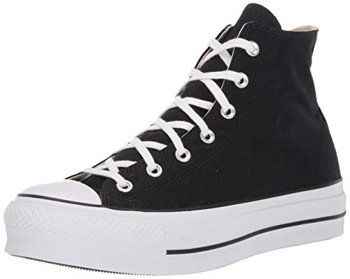 Converse Chuck Taylor CTAS Lift Hi, Zapatillas para Mujer, Negro (Black/White/White 001), 37.5 EU