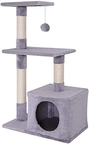 Dibea KB00253 Árbol Rascador para Gatos, Escalador, Altura 80 cm, Color Gris Claro Dibea KB00253 Árbol Rascador para Gatos, Escalador, Altura 80 cm, Color Gris Claro