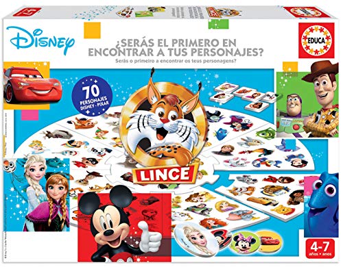 Educa-El Lince con 70 imágenes de Personajes Disney, a Partir de 4 años (18351)