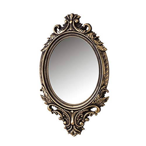 Espejo Cornucopia Dorado de PVC clásico para la Entrada de 54 x 33 cm Bretaña - LOLAhome