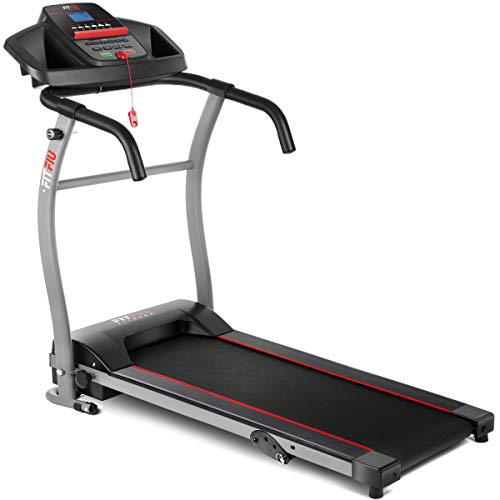 FITFIU Fitness MC-100 - Cinta de correr Eléctrica Plegable silenciosa motor 900w hasta 10km/h, pantalla LED, Velocidad ajustable y Amortiguacion VCS