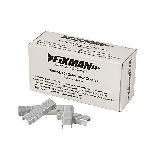 Fixman 470282 10J- Grapas galvanizadas (11,2 x 8 x 1,16 mm, 5000 unidades) Fixman 470282 10J- Grapas galvanizadas (11,2 x 8 x 1,16 mm, 5000 unidades)