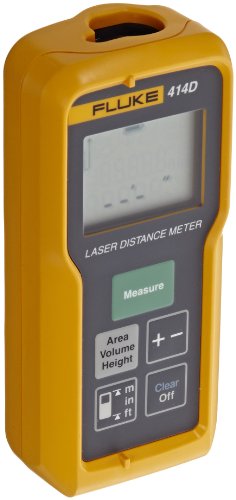 Fluke 414D Medidor láser de distancias 50m Gris, Amarillo - Telémetro (Medidor láser de distancias, 50 m, pies, m, 2 mm, 6 mm, 6 cm)