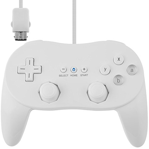 Flylinktech® -- mango Joystick Gamepad Clásico para Nintendo Wii Gamecube controlador de juegos para PC-White