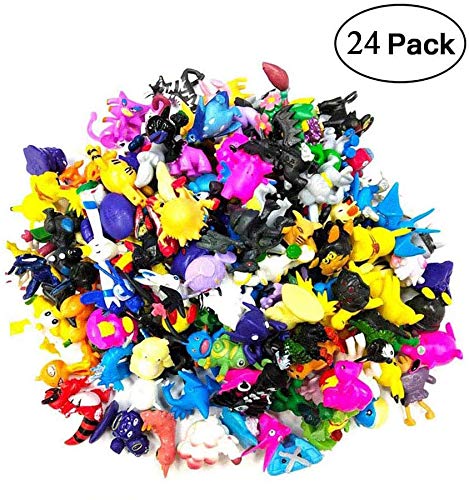 Funmo - 24 Piezas Pokemon Pikachu Monstruo, Pokemon Pikachu Monstruo Mini Figuras de plástico tamaño pequeño Regalo Funmo - 24 Piezas Pokemon Pikachu Monstruo, Pokemon Pikachu Monstruo Mini Figuras de plástico tamaño pequeño Regalo