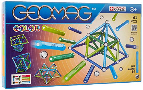 Geomag 263, Classic Color, Juego de construcción magnético, 91 Piezas, PF.510.263.00, Multicolor