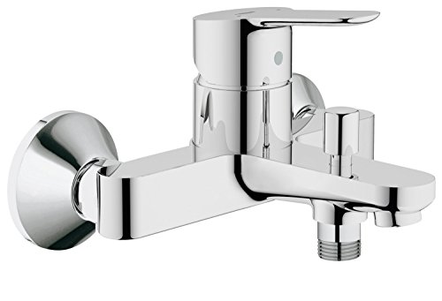 Grohe BauEdge - Grifo para ducha y baño con sistema de montaje en pared e inversor automático. Incluye sistema de ahorro de agua y limitador de caudal ajustable (Ref. 23334000) Grohe BauEdge - Grifo para ducha y baño con sistema de montaje en pared e inversor automático. Incluye sistema de ahorro de agua y limitador de caudal ajustable (Ref. 23334000)